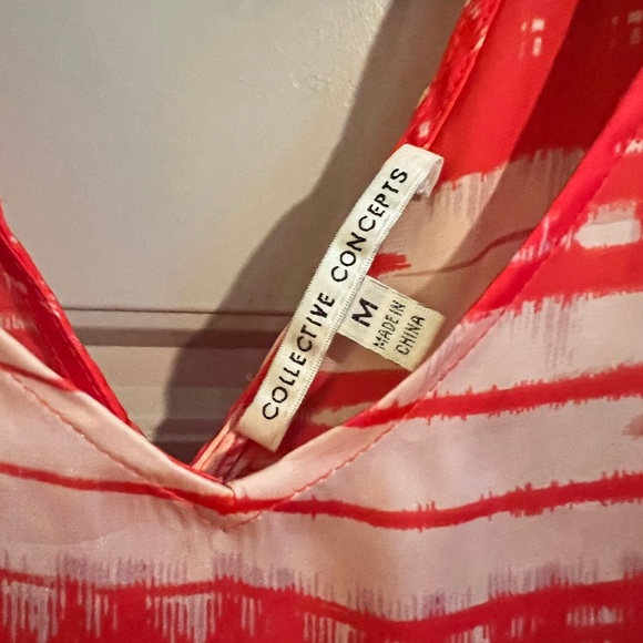 Collective Concepts satin orange and white top - Picture 4 of 4